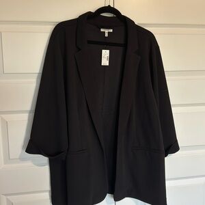 NWT Maurices Black Crepe Blazer